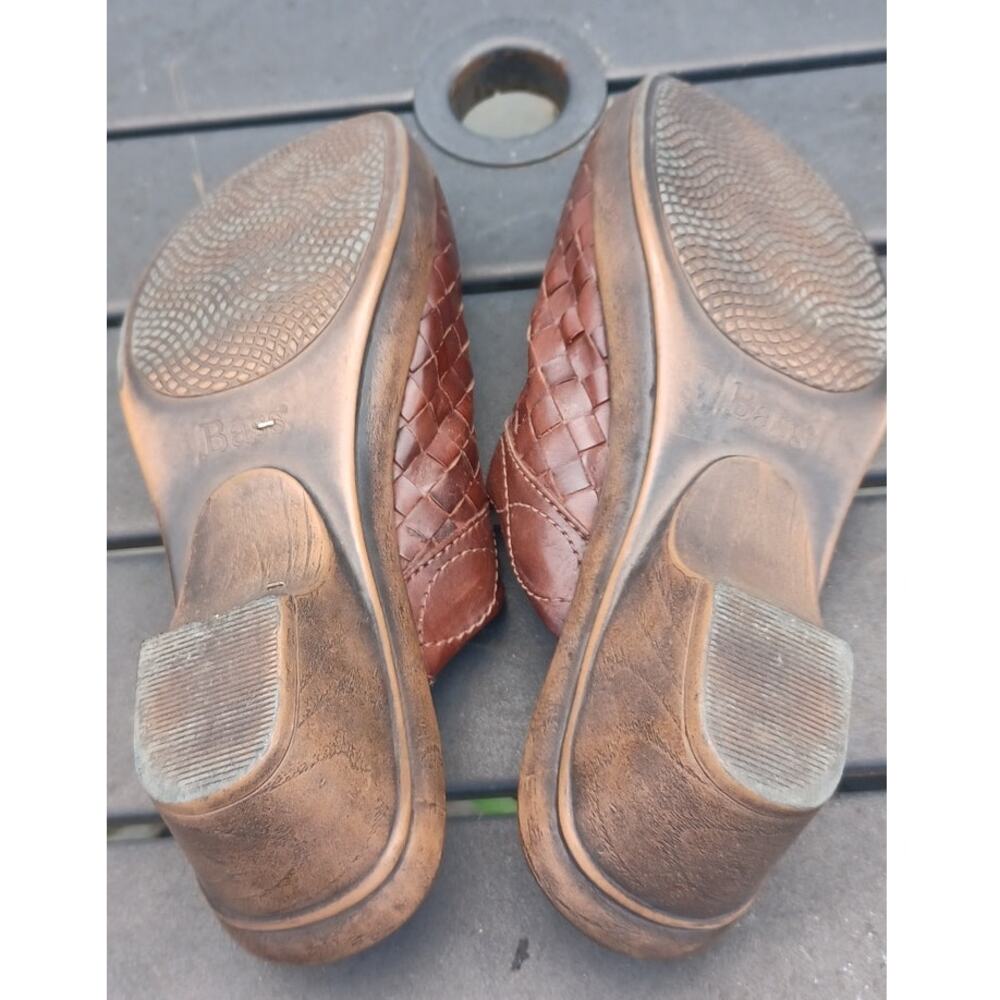 Bass Judy Brown Woven Leather Mule Clogs Women’s 8M Boho Cottagecore - Picture 7 of 11
